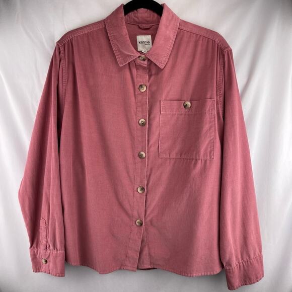 Kensie Lightweight Corduroy Button Down Shirt - Picture 1 of 6
